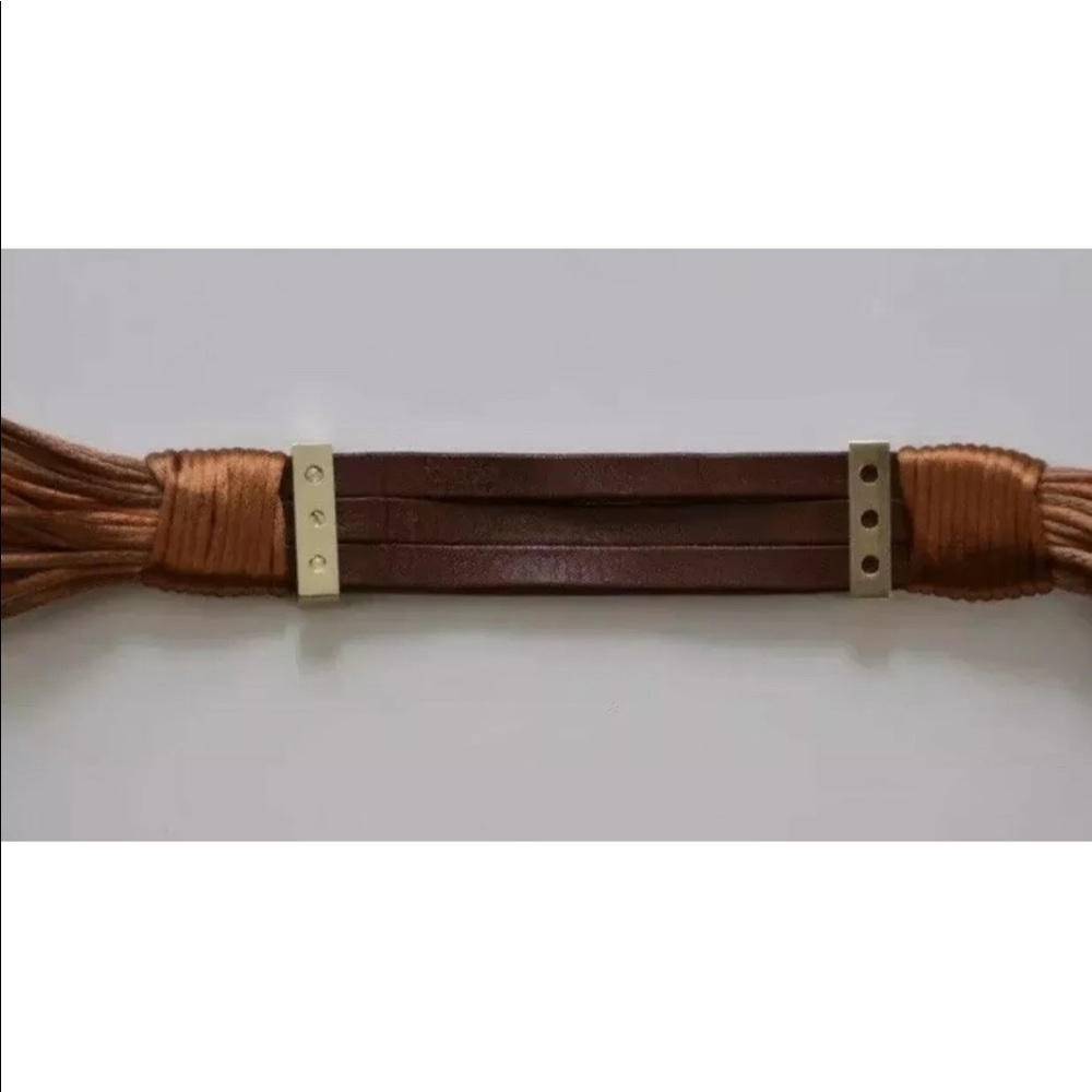 Chanel burnt orange silk belt. Size 30-34 - Picture 5 of 9